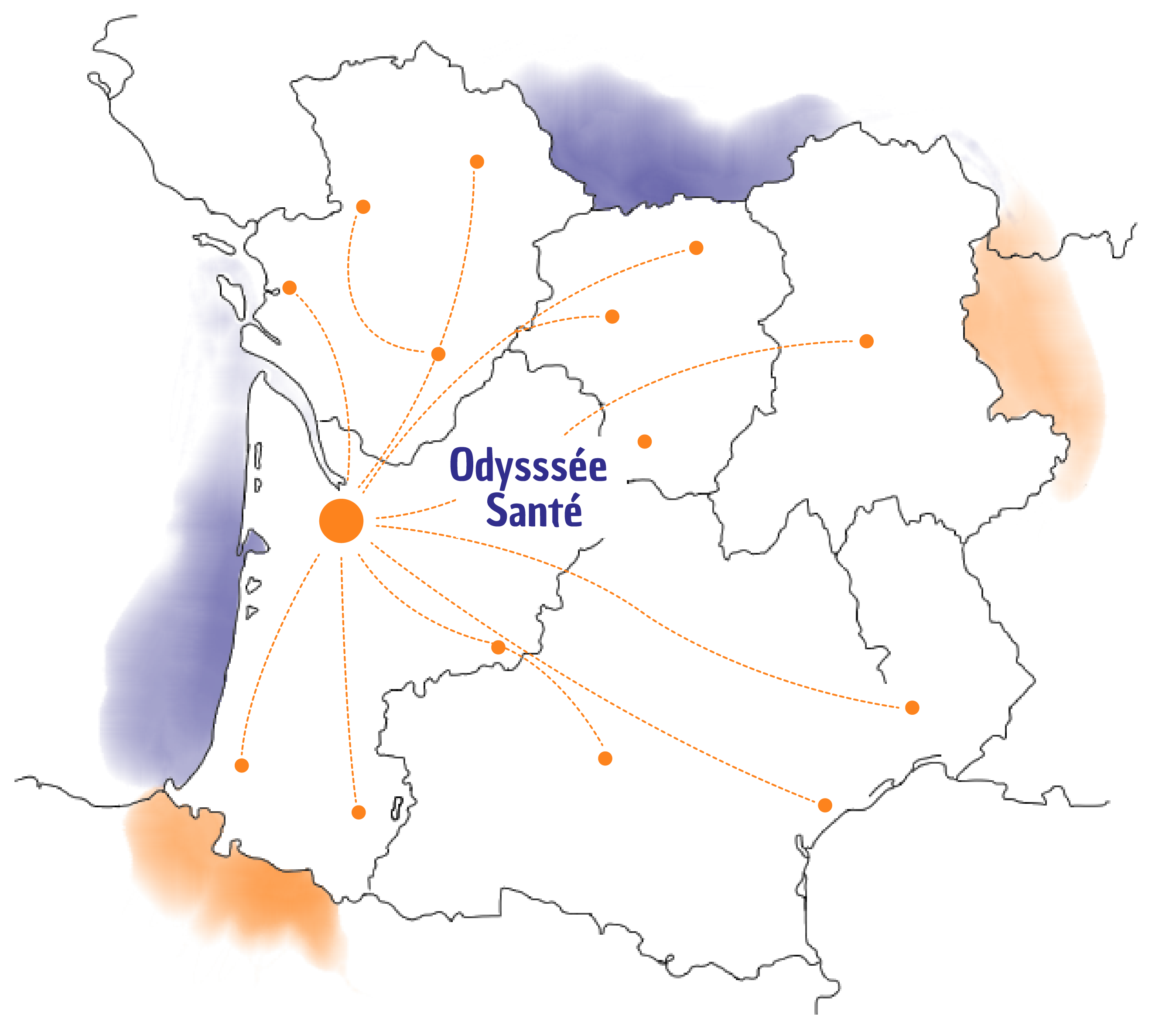 Carte Odyssée Santé en Nouvelle-Aquitaine